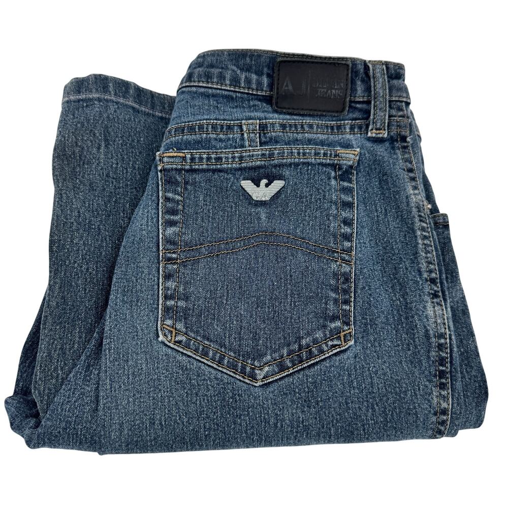 Armani Jeans Mens 29 (29x28 ACTUAL) Comfort Fit Blue‎ Denim AJ J05 Regular Fit